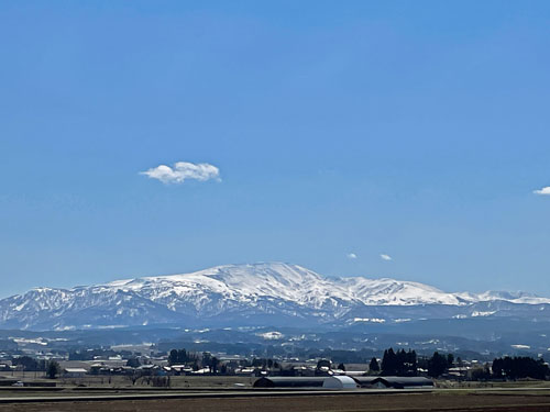 月山　庄内平野　鶴岡市