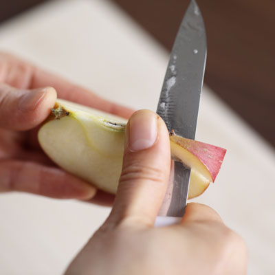 りんご食べ方　りんご剥き方　山形りんご