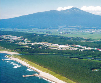 庄内砂丘　庄内平野　鳥海山