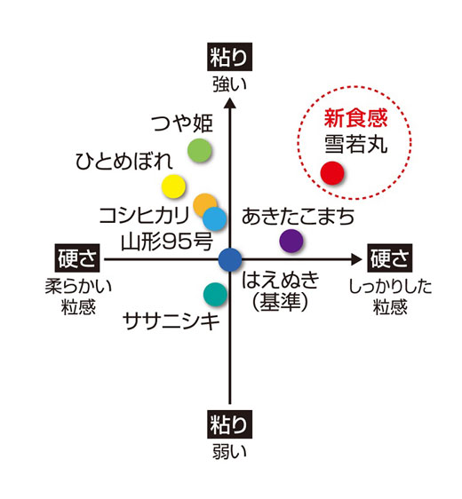 雪若丸食味チャート図