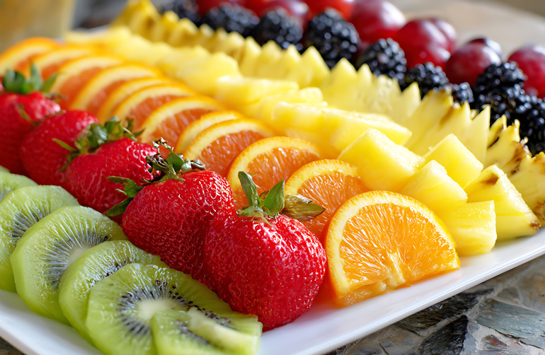 朝食フルーツ　朝食くだもの